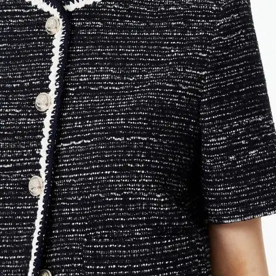 [BUNJANG] J.ESTINA Tweed Jacket Black &amp; White Gold Button / 새상품) 지컷 트위드자켓