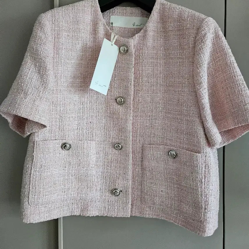 [BUNJANG] G-Cut Tweed Jacket (Pink) / 새상품)지컷 트위드자켓 하객룩