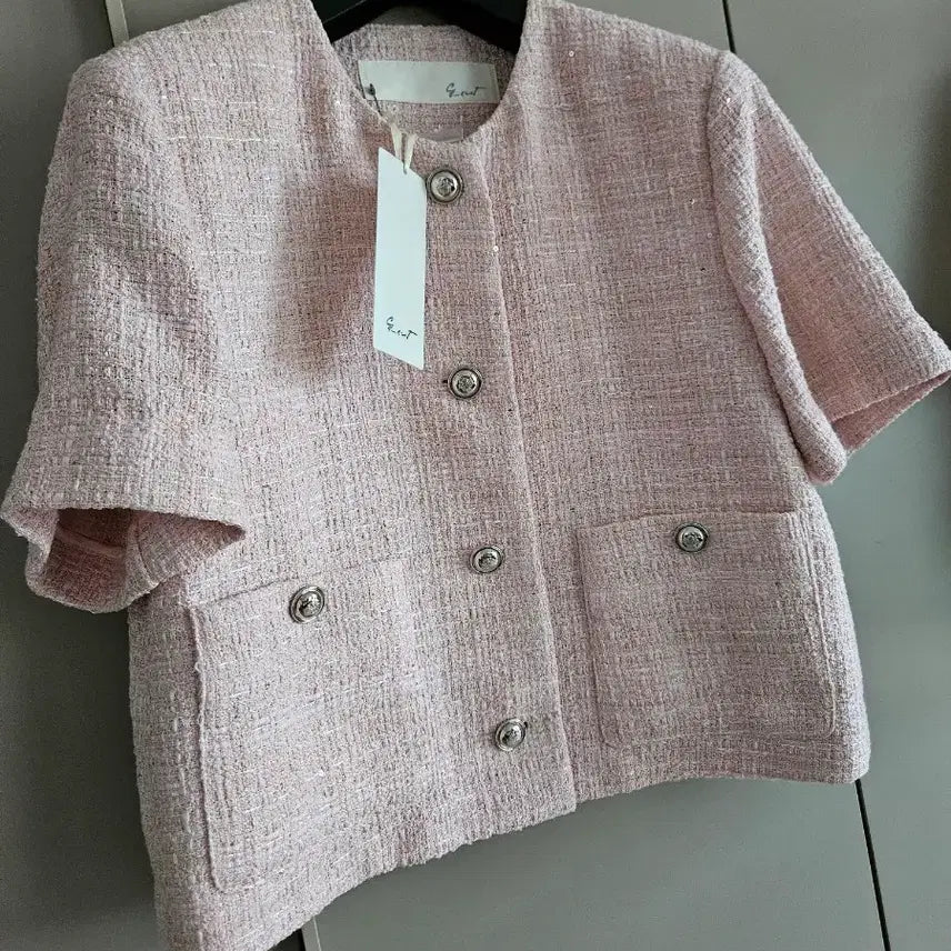 [BUNJANG] G-Cut Tweed Jacket (Pink) / 새상품)지컷 트위드자켓 하객룩