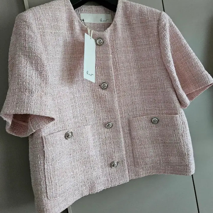 [BUNJANG] G-Cut Tweed Jacket (Pink) / 새상품)지컷 트위드자켓 하객룩