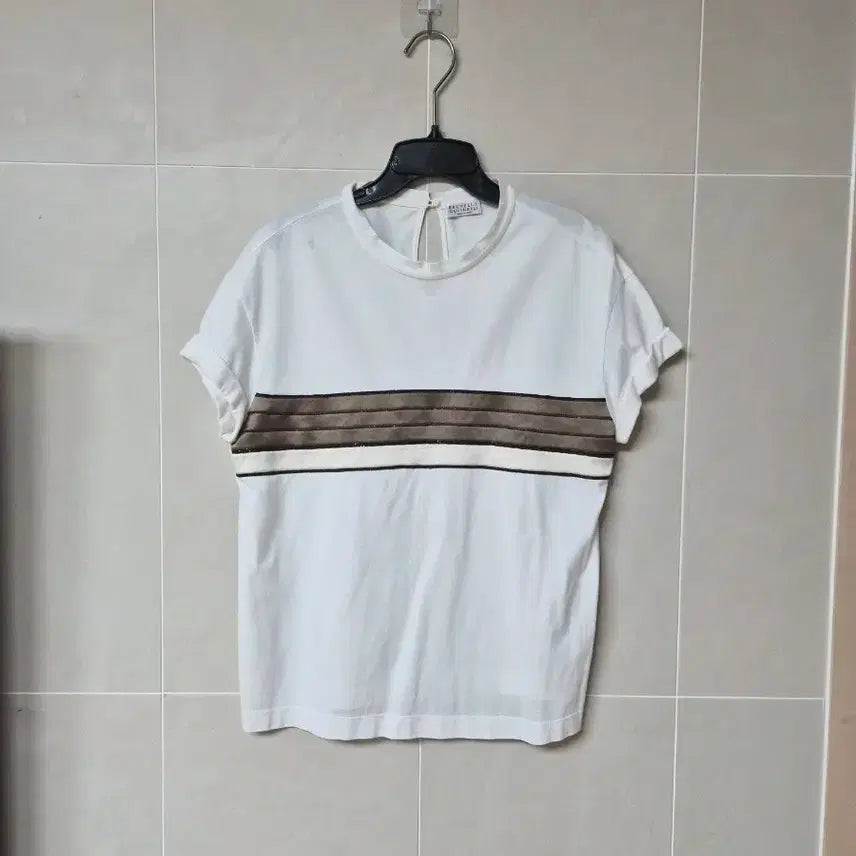 [BUNJANG] Brunello Cucinelli Stripe Short Sleeve T-Shirt Size 90 / 브루넬로 쿠치넬리 스트라이프 반팔 티셔츠90
