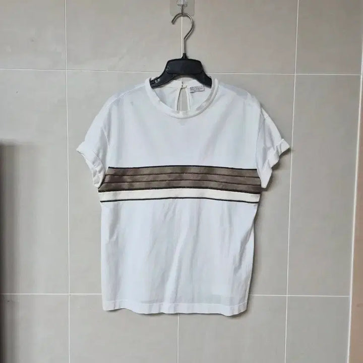 [BUNJANG] Brunello Cucinelli Stripe Short Sleeve T-Shirt Size 90 / 브루넬로 쿠치넬리 스트라이프 반팔 티셔츠90