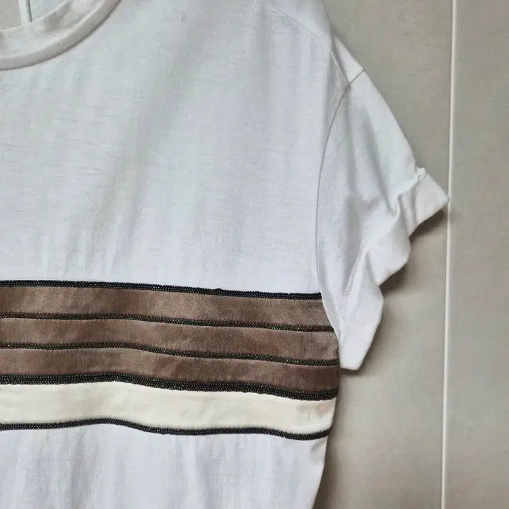 [BUNJANG] Brunello Cucinelli Stripe Short Sleeve T-Shirt Size 90 / 브루넬로 쿠치넬리 스트라이프 반팔 티셔츠90