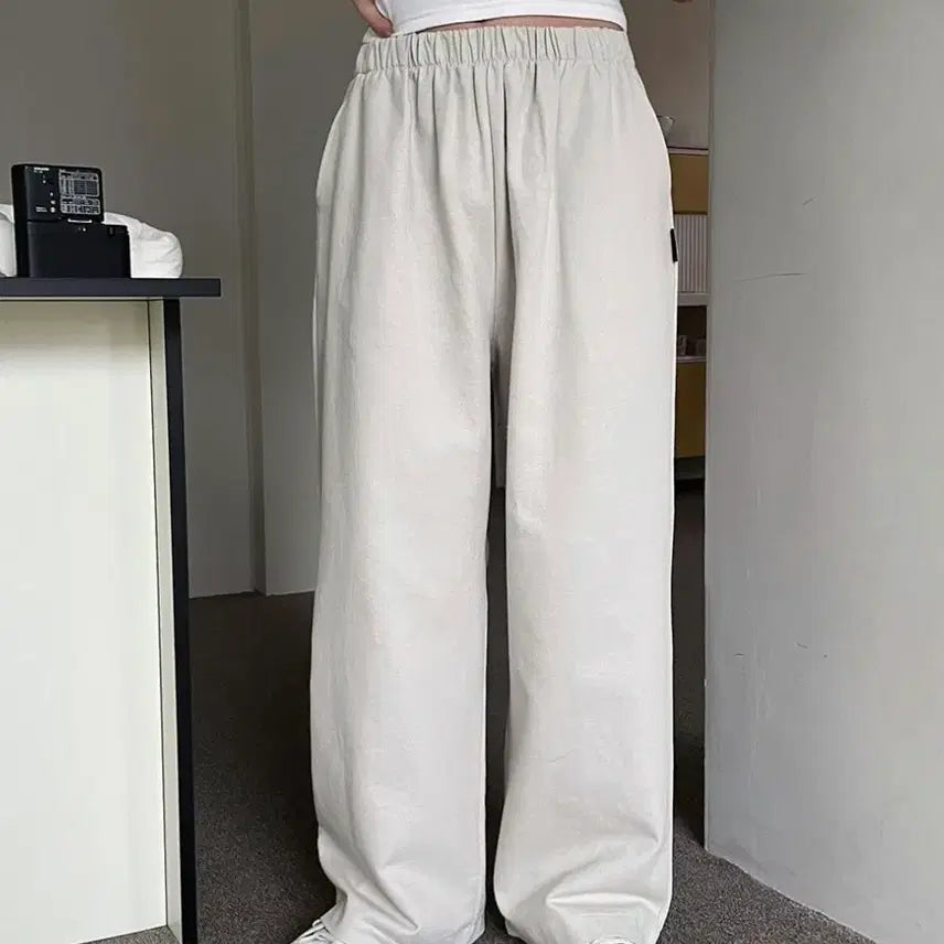 [BUNJANG] Muahmuah Wide Banding Cotton Pants / 무아무아 와이드 밴딩 코튼팬츠