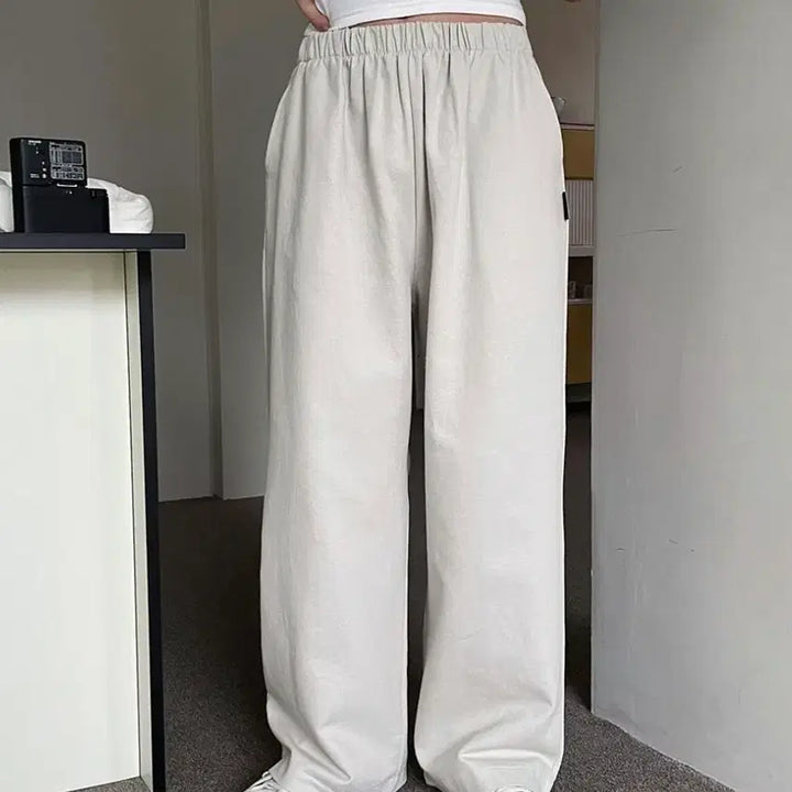 [BUNJANG] Muahmuah Wide Banding Cotton Pants / 무아무아 와이드 밴딩 코튼팬츠