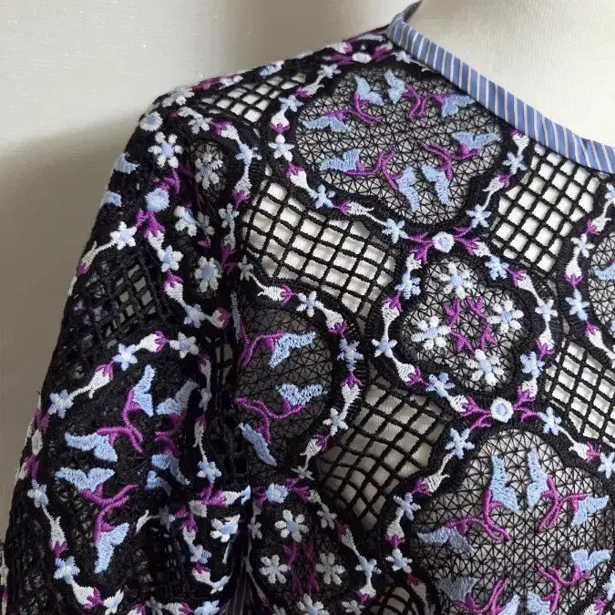 [BUNJANG] Sandro Lace Blouse Size S / 산드로 레이스 블라우스 44~55초