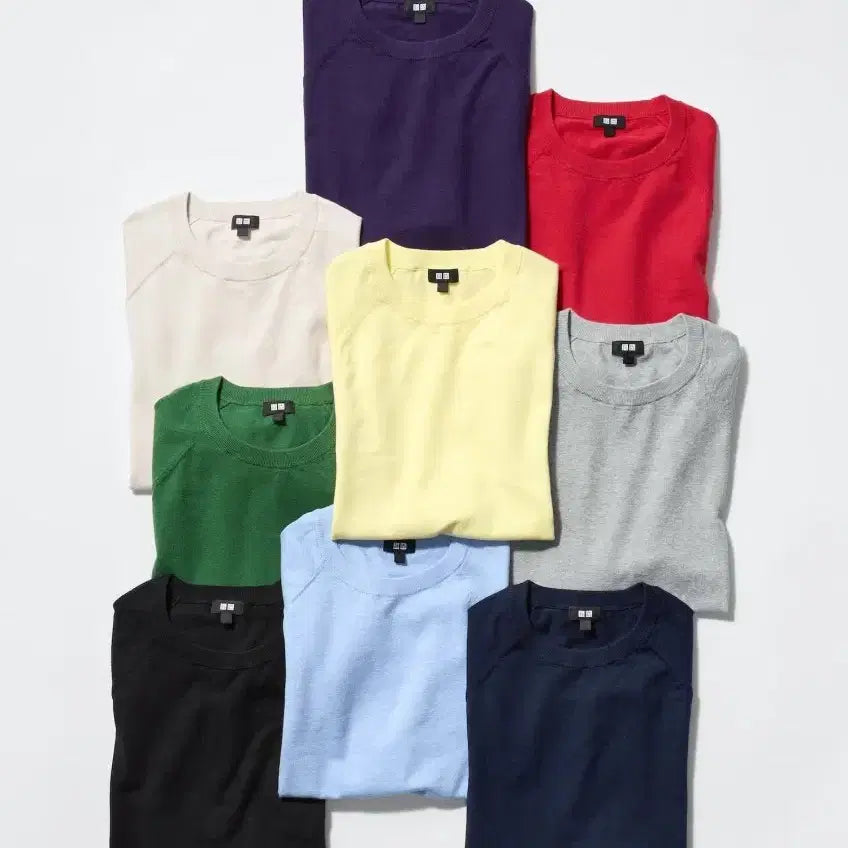 [BUNJANG] Uniqlo Washable Cotton Blend Crewneck Sweater / [새상품]유니클로 워셔블 코튼 블렌드 크루넥 스웨터 26SS  얇은 니트
