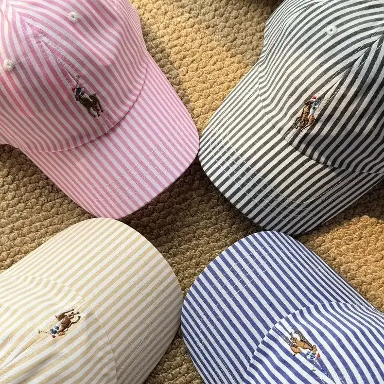 [BUNJANG] Polo Ralph Lauren Striped Baseball Cap / 랄프 로렌 아메리칸 레트로 폴로 스트라이프 야구 모자