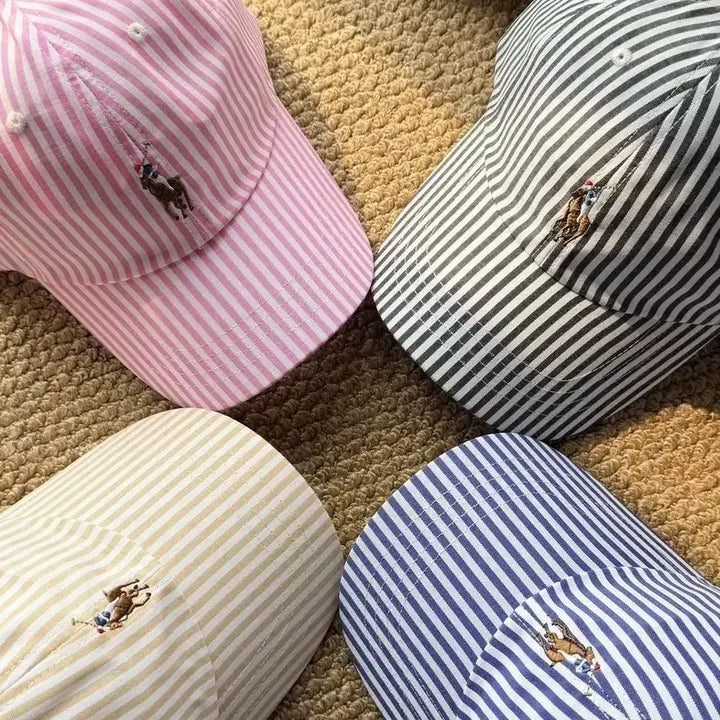[BUNJANG] Polo Ralph Lauren Striped Baseball Cap / 랄프 로렌 아메리칸 레트로 폴로 스트라이프 야구 모자