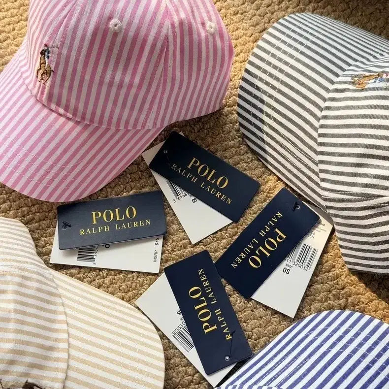 [BUNJANG] Polo Ralph Lauren Striped Baseball Cap / 랄프 로렌 아메리칸 레트로 폴로 스트라이프 야구 모자