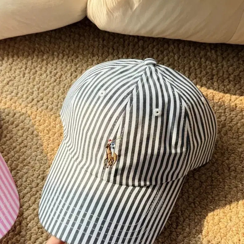 [BUNJANG] Polo Ralph Lauren Striped Baseball Cap / 랄프 로렌 아메리칸 레트로 폴로 스트라이프 야구 모자