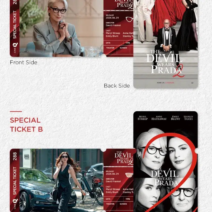 [BUNJANG] The Devil Wears Prada Special Ticket Set (2 Types) / 악마는프라다를입는다 스페셜티켓 2종 1세트