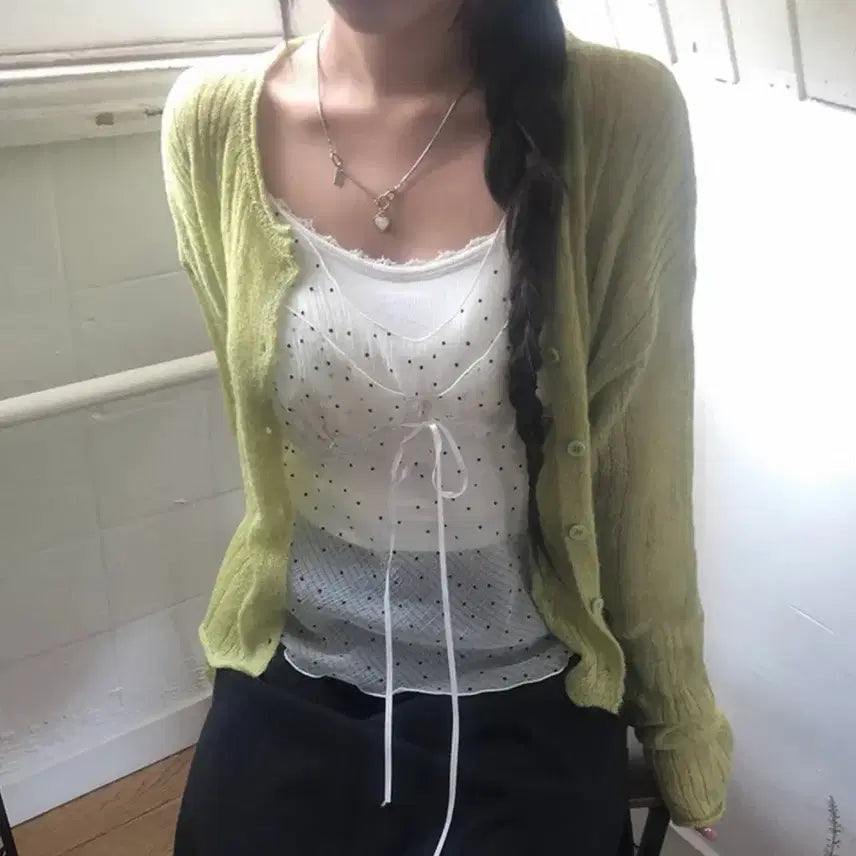 [BUNJANG] Anynewmore Cardigan Olive / 애니원모어 가디건 올리브