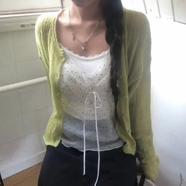 [BUNJANG] Anynewmore Cardigan Olive / 애니원모어 가디건 올리브
