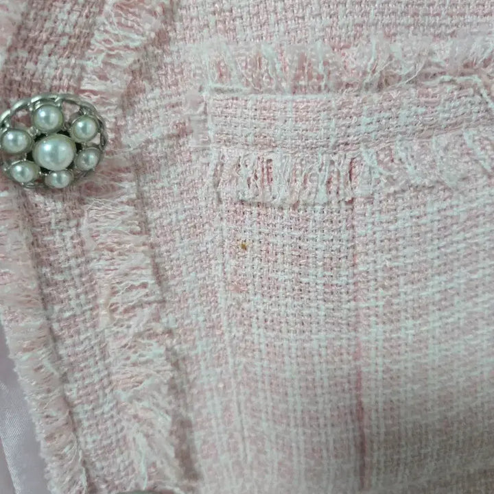 [BUNJANG] Pink Short Sleeve Jacket / 반팔자켓 프리사이즈