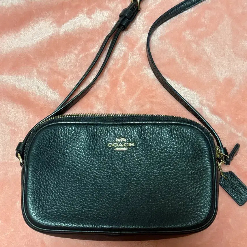 [BUNJANG] Coach Black Leather Mini Crossbody Bag / 코치 블랙 레더 크로스백 미니백