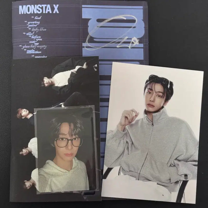 [BUNJANG] Monsta X Unfold Hyungwon Signed Album + Nerd Version POB Photocard Set / 몬스타엑스 unfold 형원 사인앨범 + 너드 버전 특전 포토카드 세트