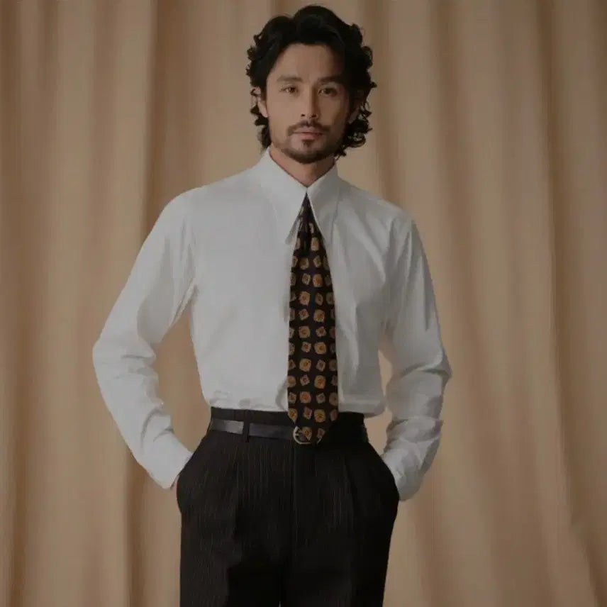 [BUNJANG] Classic Long Collar Dress Shirt (XL) / 클래식 롱카라 드레스 셔츠(XL)