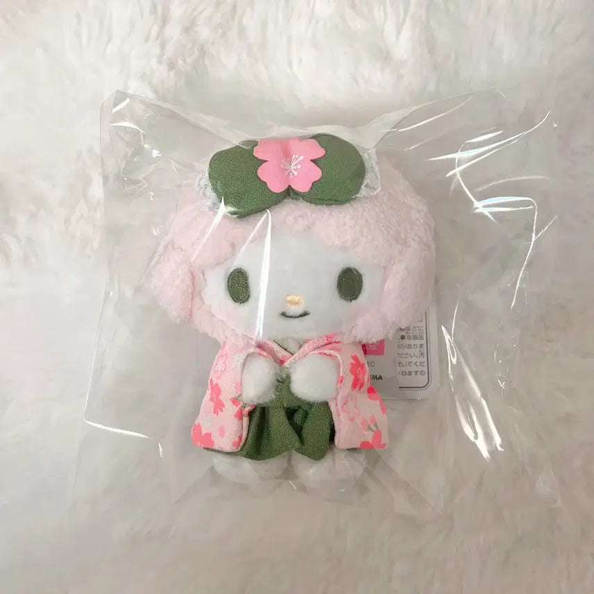 [BUNJANG] Sanrio Piano Matcha Kimono Mascot Plush Keychain (Authentic) / 피아노 기모노 산리오 마스코트 인형 키링 정품 택O 녹차 말차 유카타