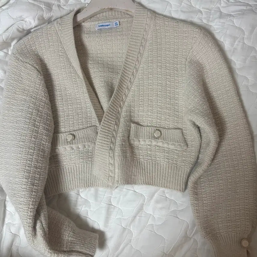 [BUNJANG] Ivory Knit Cardigan Jacket / 아이보리 니트 가디건자켓
