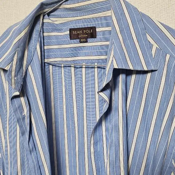 [BUNJANG] Beanpole Blue Stripe Shirt Size 105 / 빈폴 블루 스트라이프 셔츠 105