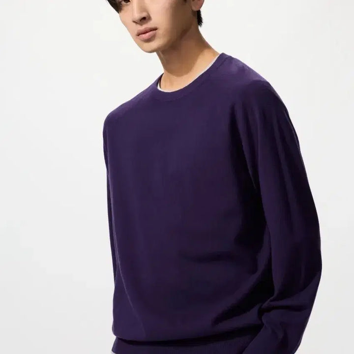 [BUNJANG] Uniqlo Washable Cotton Blend Crewneck Sweater / [새상품]유니클로 워셔블 코튼 블렌드 크루넥 스웨터 26SS얇은 니트