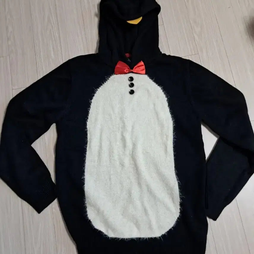 [BUNJANG] Penguin Cosplay Hoodie Knit / 펭귄 인형 옷 후드 니트 펭귄 코스프레