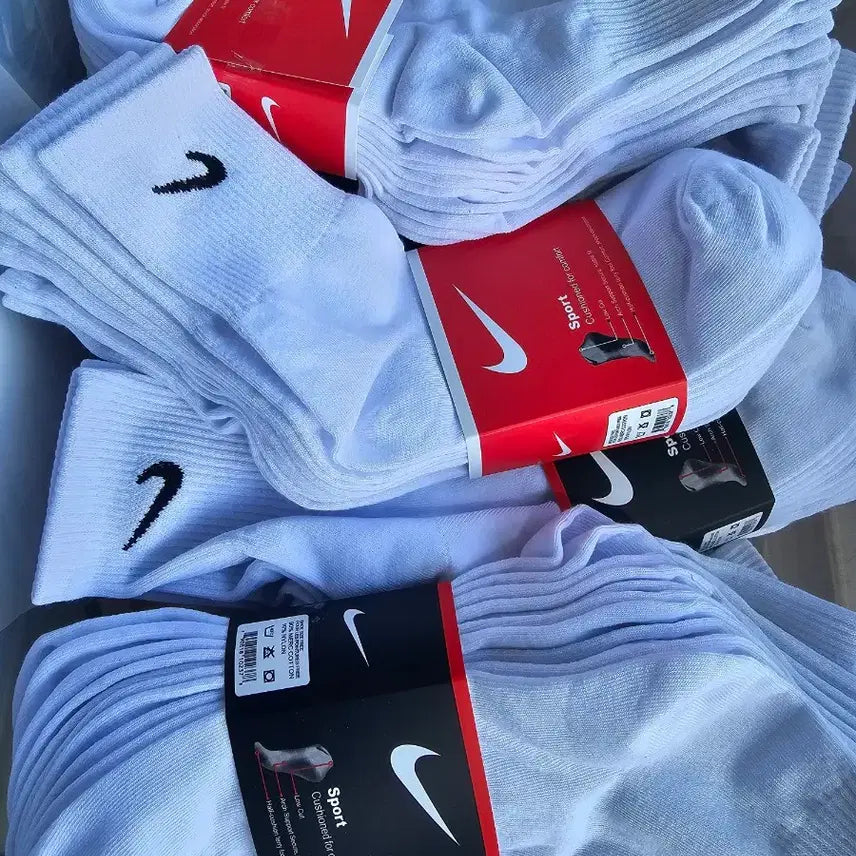 [BUNJANG] Nike Basic Mid-Calf Socks 20 Pairs / 나이키 기본 중목 양말 20켤레