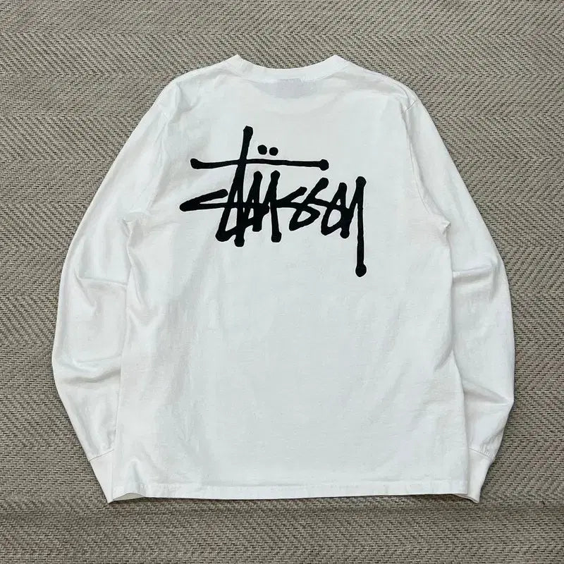 [BUNJANG] Stussy Logo Print Long Sleeve T-Shirt / 스투시 로고 프린팅 롱슬리브 r3680