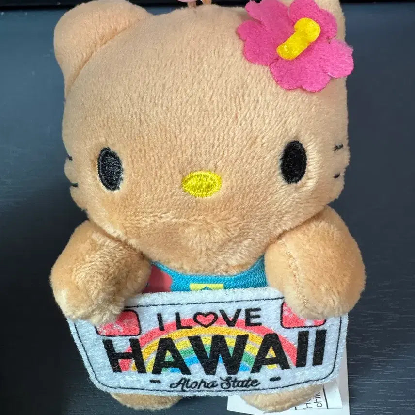 [BUNJANG] Hawaii Tanning Kitty Sign Keychain / 하와이 태닝키티 표지판 키링