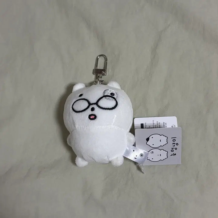 [BUNJANG] Unused Cat Glasses Keychain / (미사용) 안경 눈멍냥이 키링