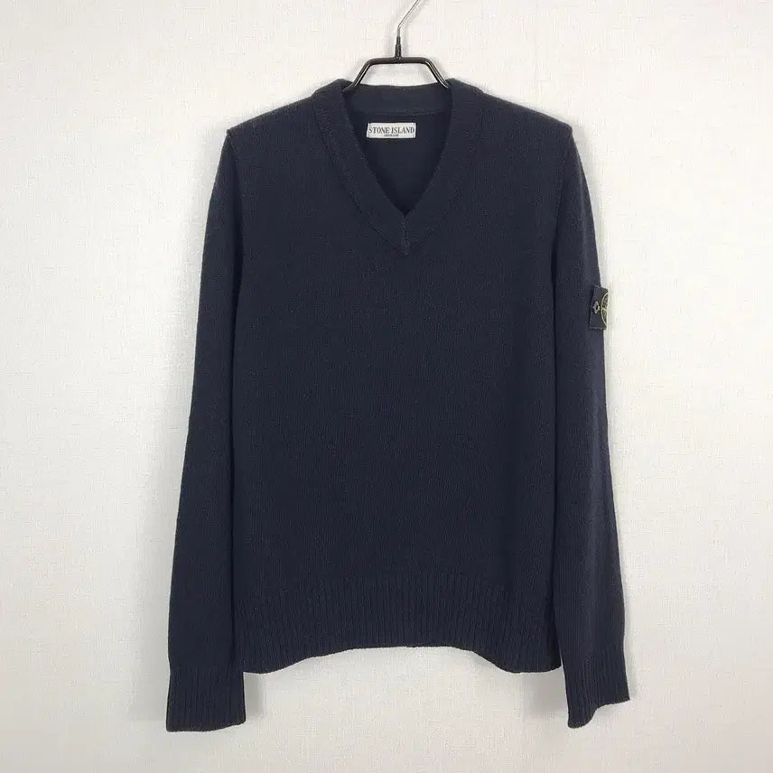 [BUNJANG] Stone Island V-Neck Lână Wool Knit Sweater Men&