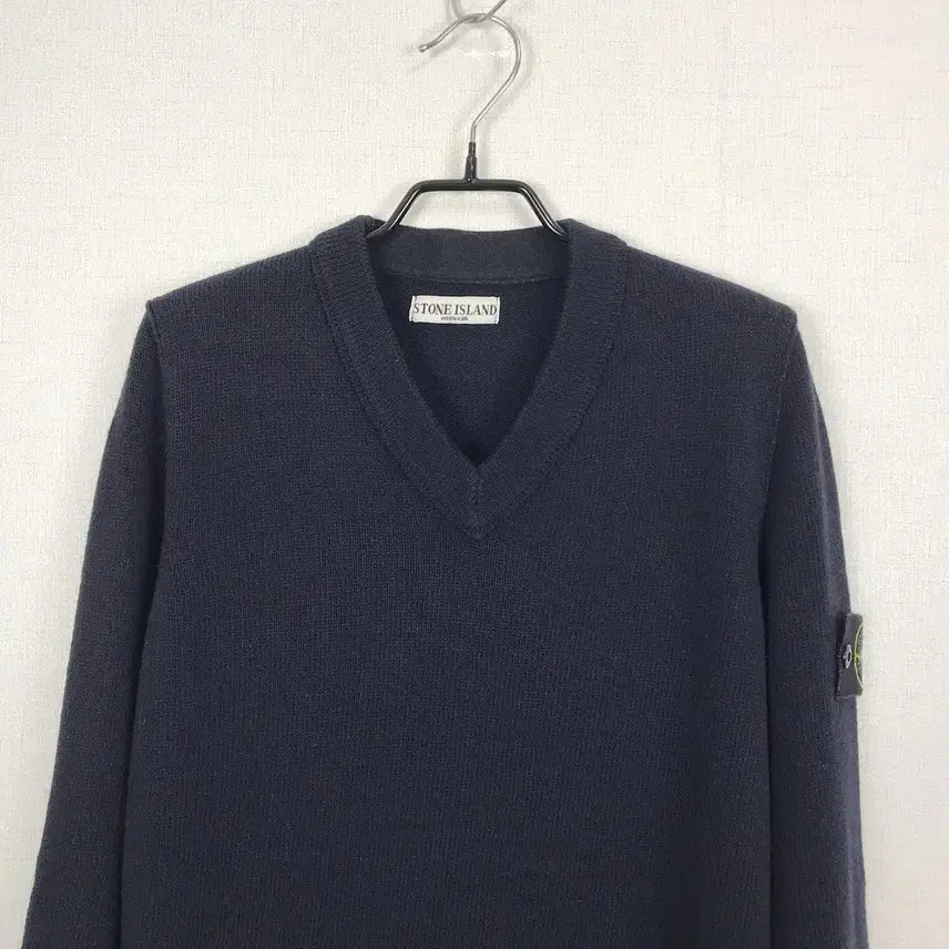 [BUNJANG] Stone Island V-Neck Lână Wool Knit Sweater Men&