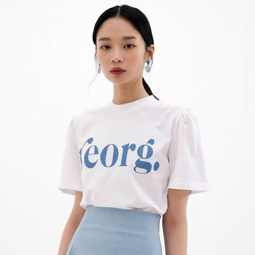 [BUNJANG] REORG Puff Sleeve T-Shirt / 리올그(REORG) 퍼프소매 티셔츠 프리사이즈 새상품