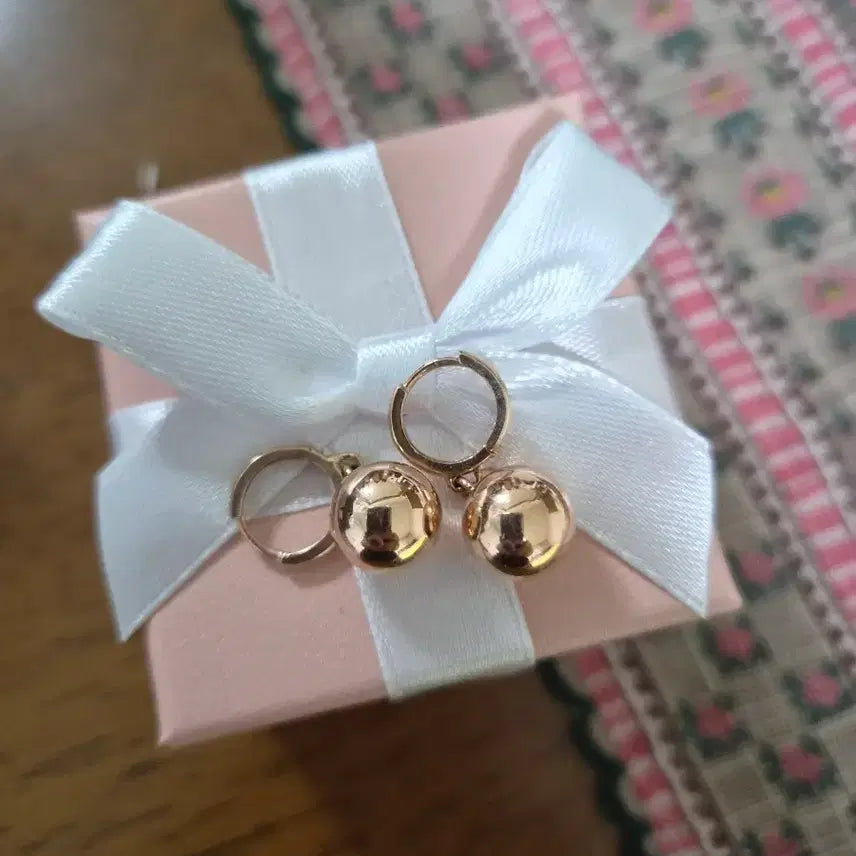 [BUNJANG] 14K Pink Gold Earrings / 14k귀걸이