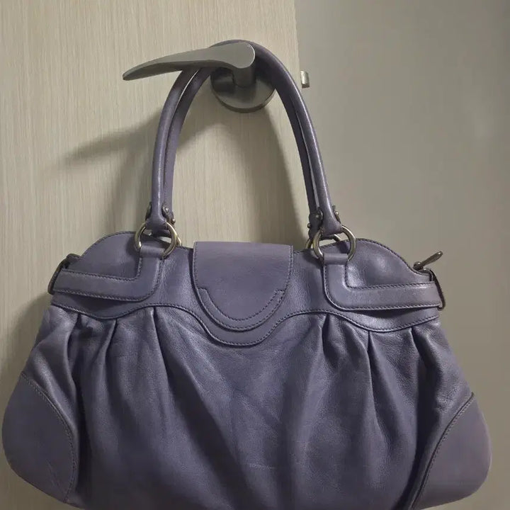 [BUNJANG] Salvatore Ferragamo Gancini Lambskin Shoulder Bag Lavender / 페라가모 라벤더 간치니 숄더백