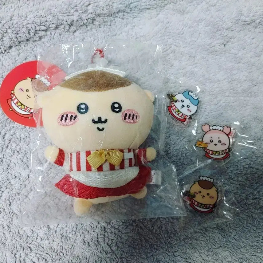 [BUNJANG] Chiikawa Restaurant Kurimanju Mascot + Hachiware, Kani Acrylic Charm Set / 치이카와 레스토랑 쿠리만쥬 마스코트+하치 카니 쿠리 아크릴