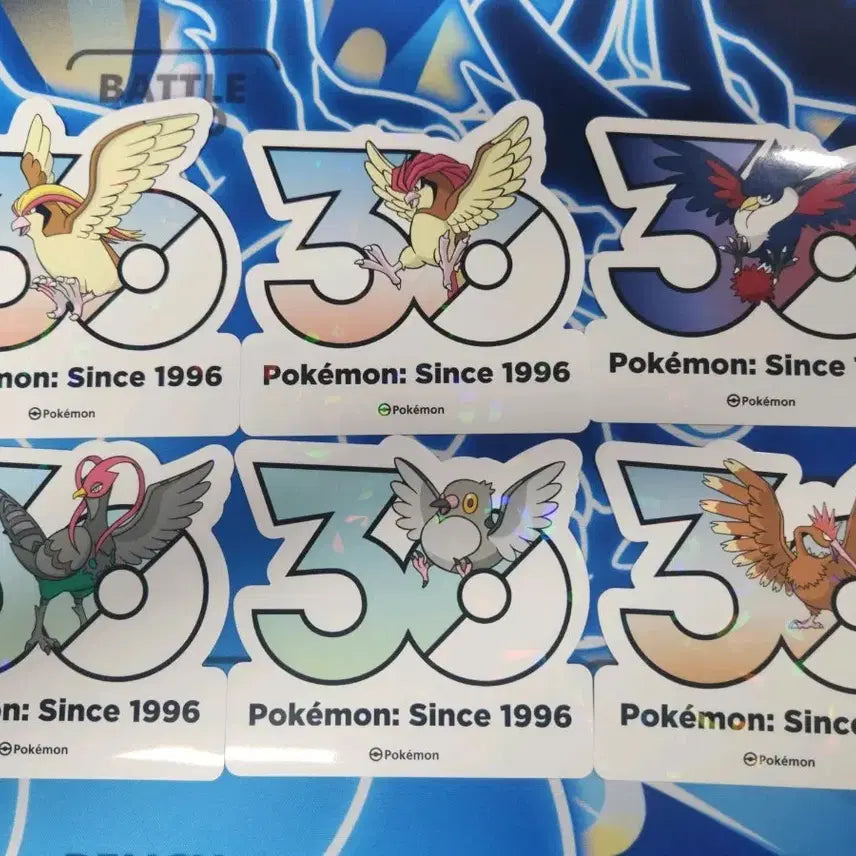 [BUNJANG] Pokemon 30th Anniversary Logo Sticker 1165 Types SET30 / 포켓몬 30주년 로고 스티커 1165종 SET30