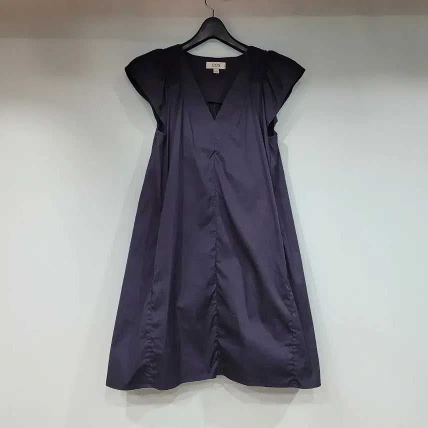 [BUNJANG] COS Smoking V-Neck Dress Navy / 코스 스모킹 브이넥 원피스 네이비