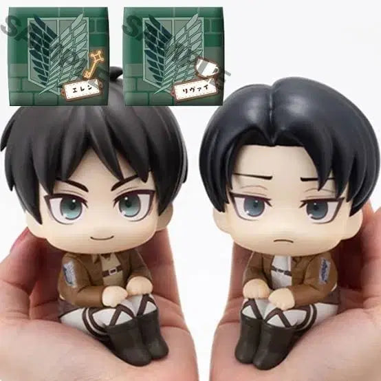 [BUNJANG] Attack on Titan Eren &amp; Levi Lookup Figure Set (Special Edition) / 진격의 거인 에렌 리바이 세트 룩업 피규어 일관 판매 특전O
