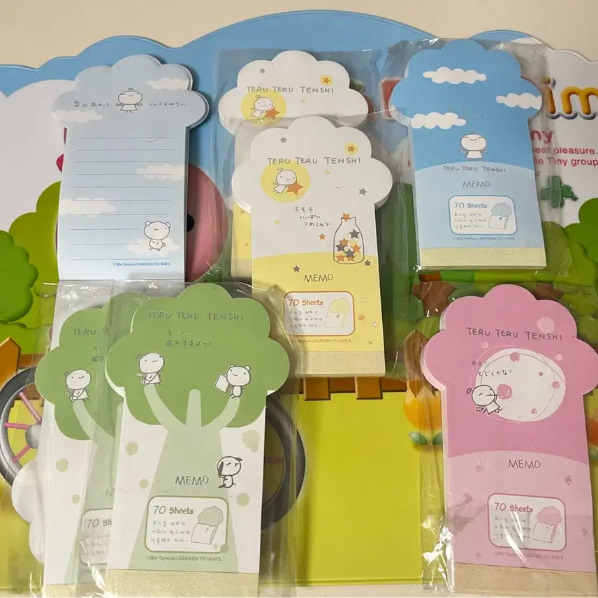 [BUNJANG] Teruteru Tenshi Memo Pad (Individual / Bundle Set) / 고전문구 테루테루텐시 메모지