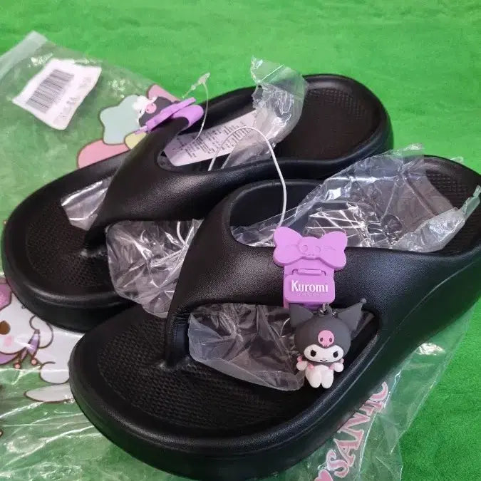 [BUNJANG] Sanrio Kuromi Platform Flip-flops (230mm) / 2026 산리오 쿠로미 쪼리 230mm