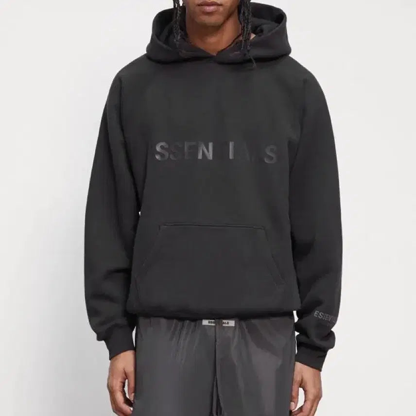 [BUNJANG] Fear of God Essentials Black Hoodie XL / 피어 오브 갓 에센셜 후드 블랙 XL