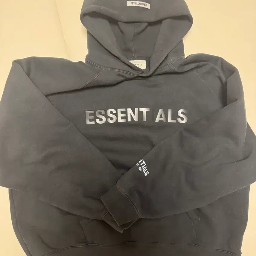 [BUNJANG] Fear of God Essentials Black Hoodie XL / 피어 오브 갓 에센셜 후드 블랙 XL