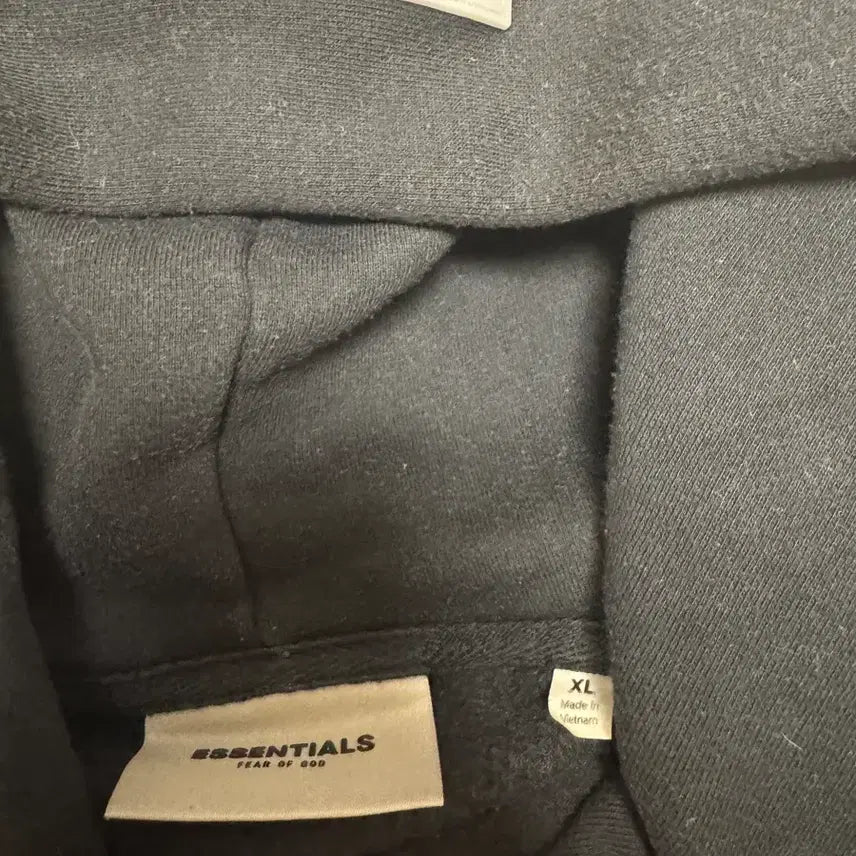 [BUNJANG] Fear of God Essentials Black Hoodie XL / 피어 오브 갓 에센셜 후드 블랙 XL