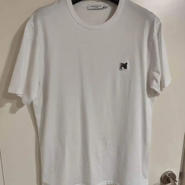 [BUNJANG] Maison Kitsuné Fox Head Patch Short Sleeve T-shirt White / L 메종키츠네 폭스헤드 패치 반팔티셔츠 화이트