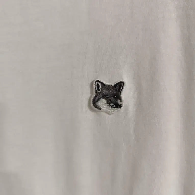 [BUNJANG] Maison Kitsuné Fox Head Patch Short Sleeve T-shirt White / L 메종키츠네 폭스헤드 패치 반팔티셔츠 화이트