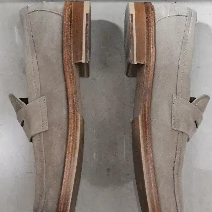 [BUNJANG] Brown Yak Suede Loafers Beige US 9.5 / 브라운야드 스웨이드 로퍼 베이지 255(40.5)