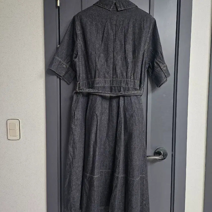 [BUNJANG] Denim Shirt Dress with Belt / 데님 셔츠 벨트 원피스예요