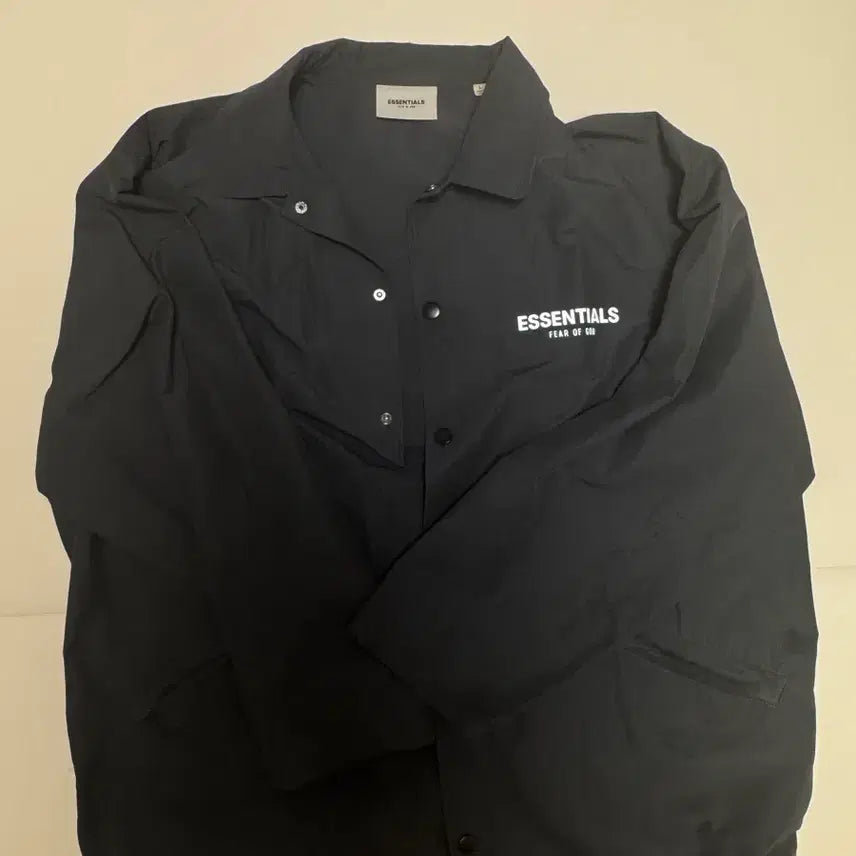 [BUNJANG] Fear of God Essentials Black Coach Jacket / 피어오브갓 에센셜 블랙 코치 자켓